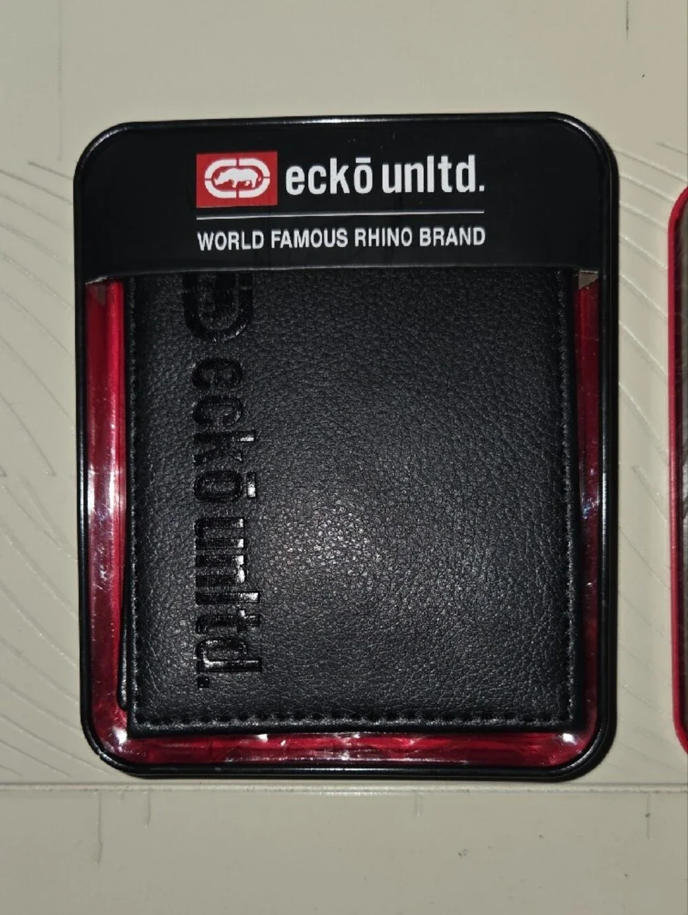 Ecko Unltd. Black Wallet with Red Accent Tin